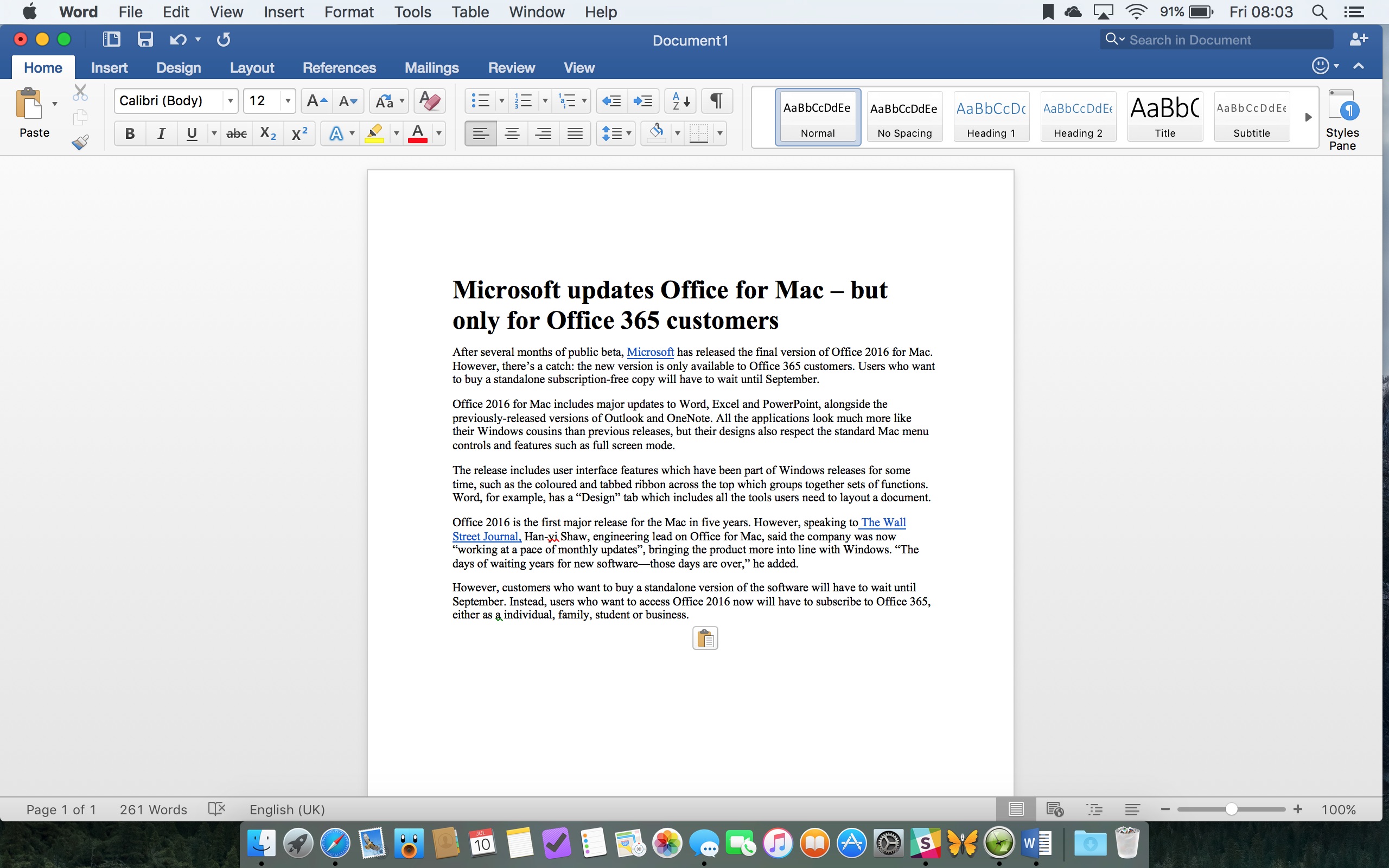 latest office 2016 for mac updates